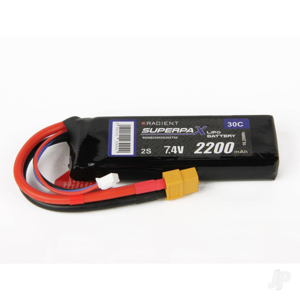 Radient LiPo 2S 2200mAh 7.4V 30C XT60 B22002S30XT60