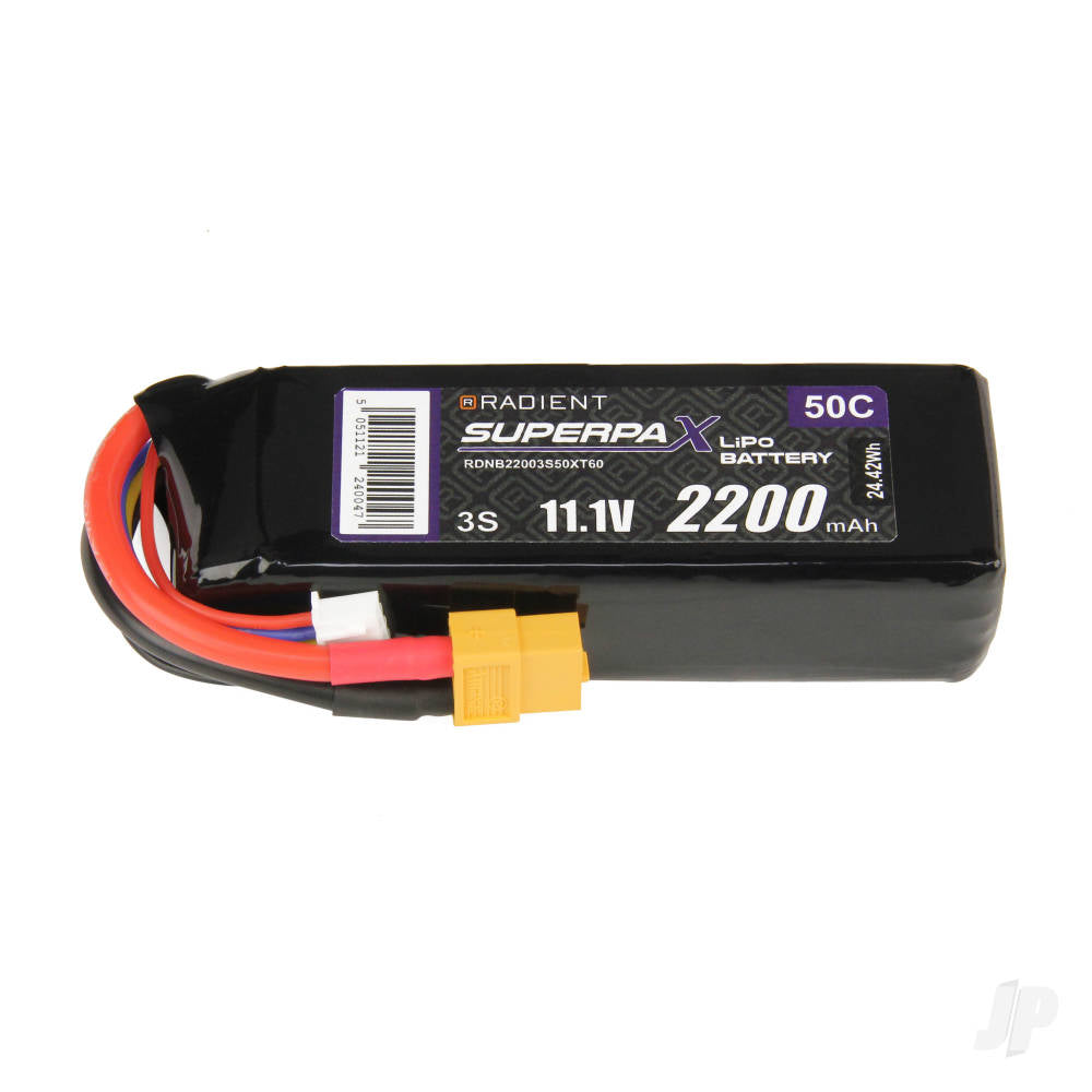 Radient LiPo 3S 2200mAh 11.1V 50C XT60 B22003S50XT60
