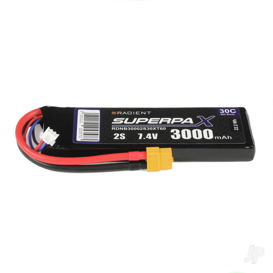 Radient LiPo 2S 3000mAh 7.4V 30C XT60 B30002S30XT60