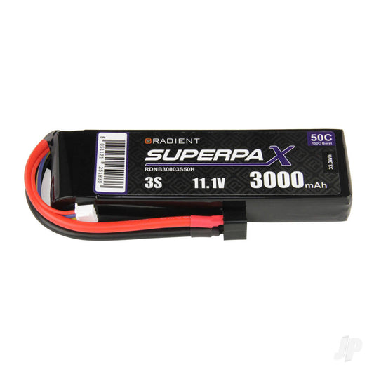 Radient LiPo 3S 3000mAh 11.1V 50C Deans (HCT) B30003S50H