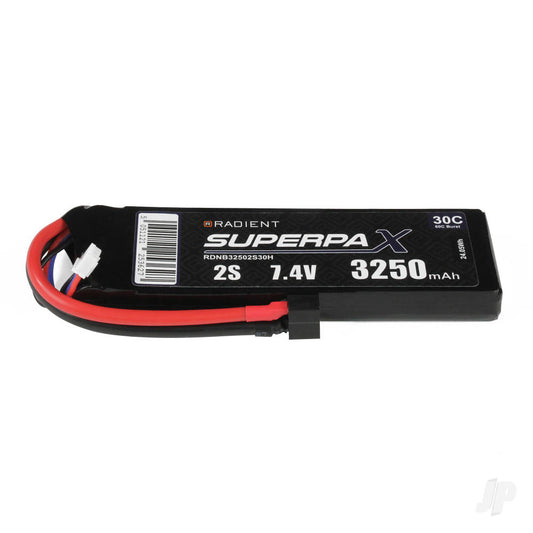 Radient LiPo 2S 3250mAh 7.4V 30C Deans (HCT) B32502S30H