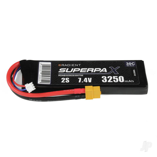 Radient LiPo 2S 3250mAh 7.4V 30C XT60 B32502S30XT60