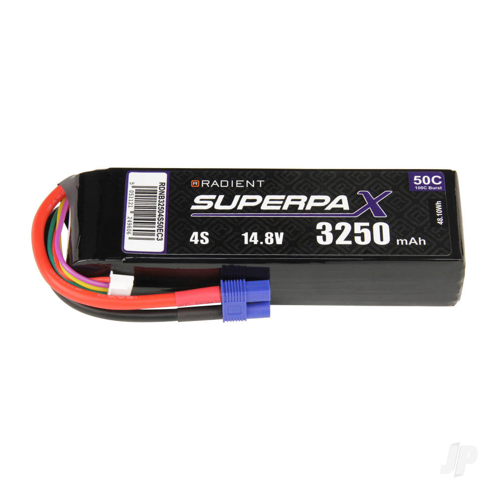 Radient LiPo 4S 3250mAh 14.8V 50C EC3 B32504S50EC3