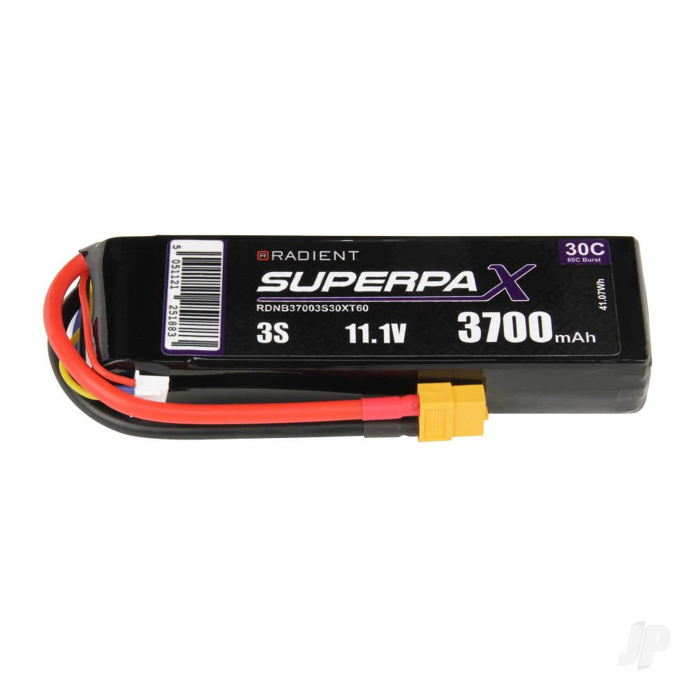 Radient LiPo 3S 3700mAh 11.1V 30C XT60 B37003S30XT60
