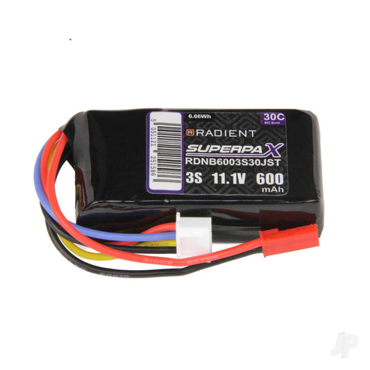 Radient LiPo 3S 600mAh 11.1V 30C JST B6003S30JST