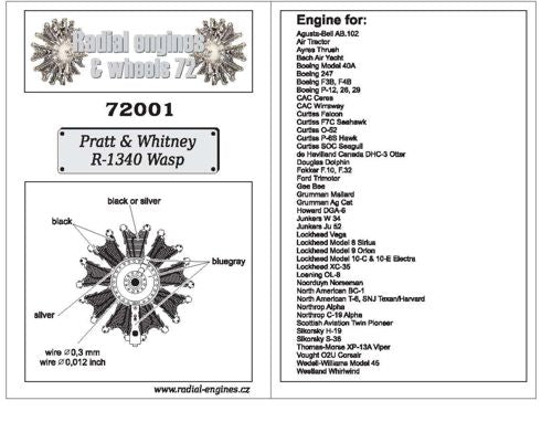 Radial Engines REW72001 1:72 Pratt & Whitney R-1340 Wasp Engine