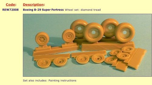 Radial Engines & Wheels REW72008 1:72 Boeing B-29A Superfortress
