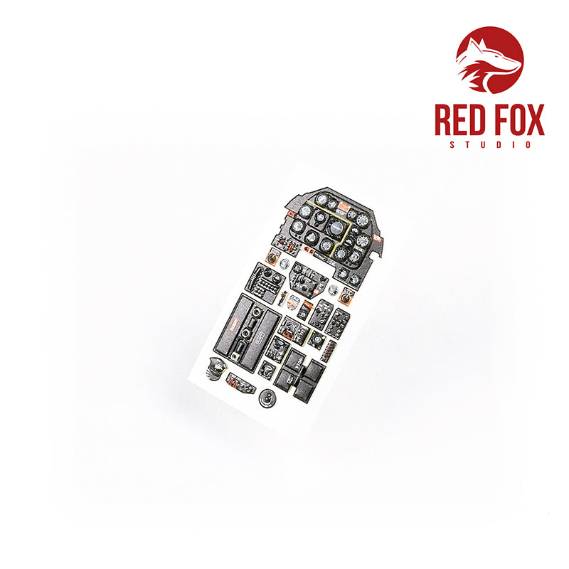 Red Fox RFS-32080 1:32 F-6D Mustang 3D Acrylic Instrument Panel