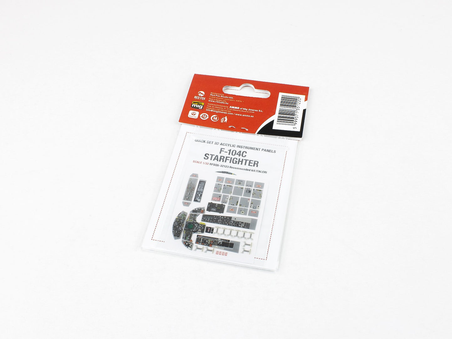 Red Fox Studio RFS-32123 1:32 Lockheed F-104C Starfighter 3D Instr. Panel
