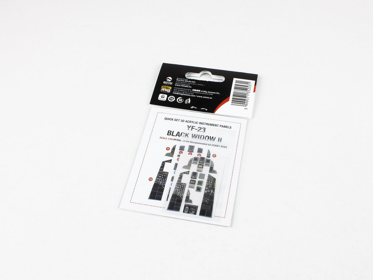 Red Fox RFS-48104 1:48 YF-23 Black Widow II 3D Panel