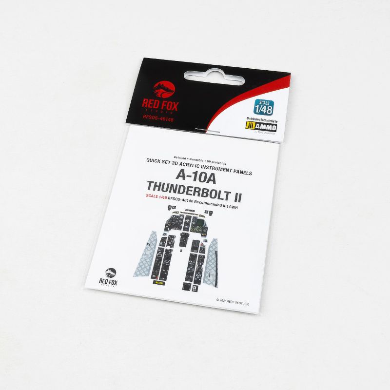 Red Fox RFS-48148 1:48 A-10A Thunderbolt II 3D Acrylic Instrument Panel