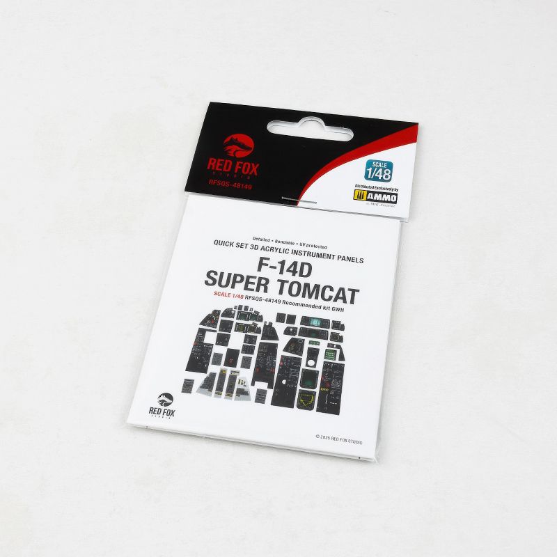 Red Fox Studio RFS-48149 1:48 Grumman F-14D Super Tomcat 3D Acrylic Instr. Panel