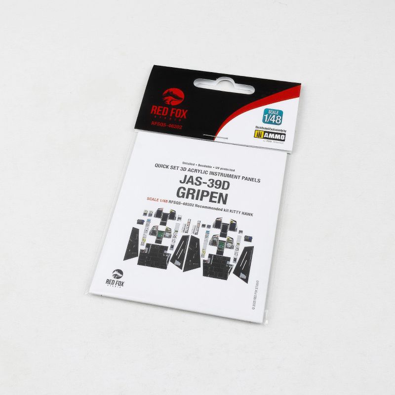 Red Fox Studio RFS-48202 1:48 Saab Jas-39D Gripen 3D Acrylic Instrument Panel