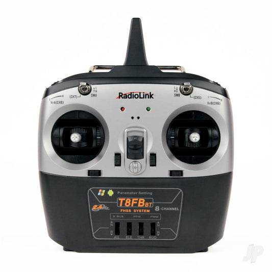 RadioLink T8FB-BT 2.4GHz 8-Channel Transmitter with Bluetooth and 2x R8EF Receivers (Mode 2) T081010