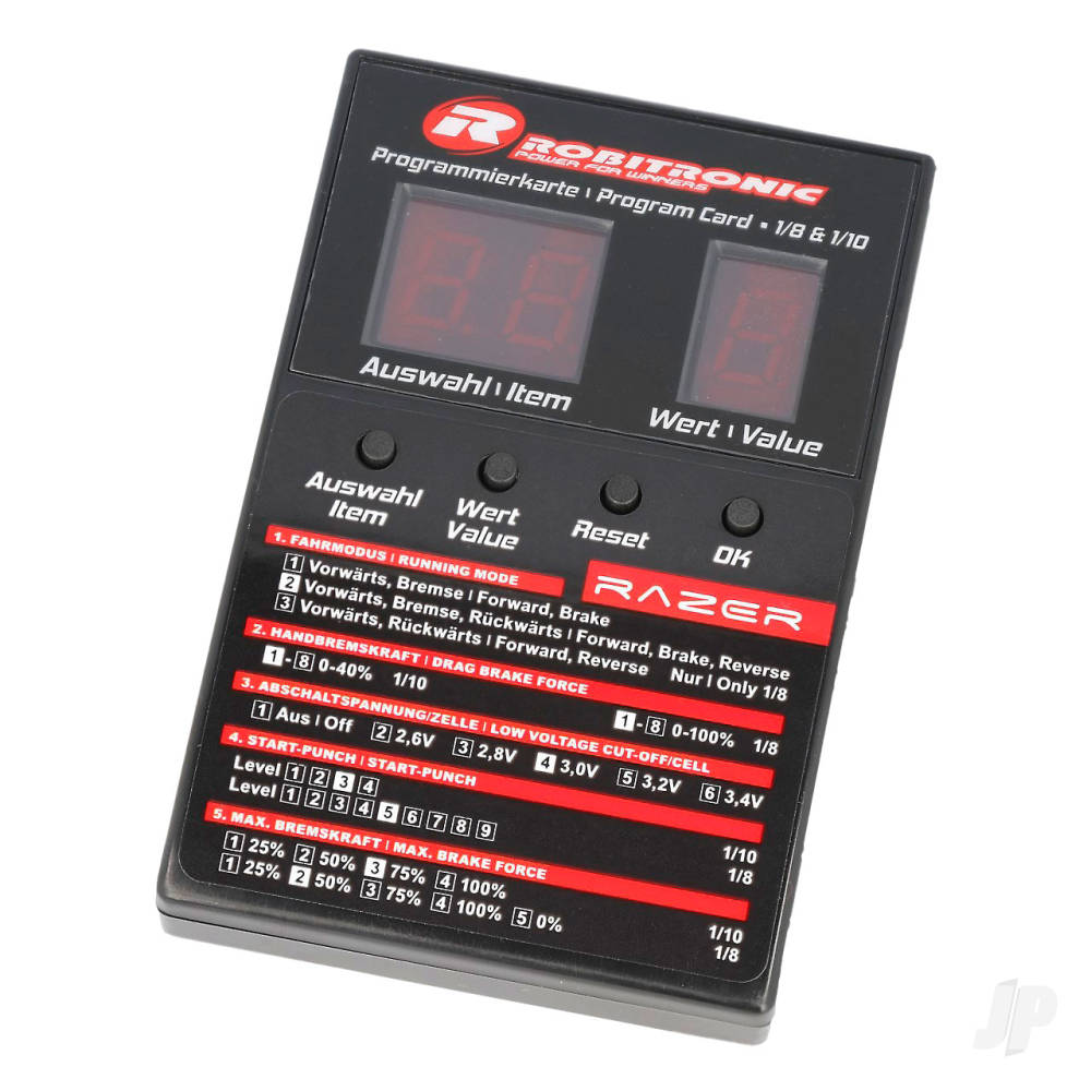 Robitronic Razer ESC LED Program Box (for ten and eight) R01269