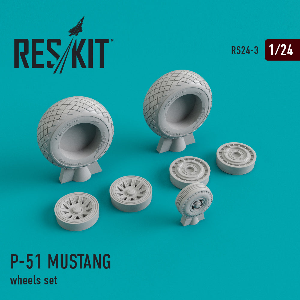 ResKit RS24-0003 1:24 North-American P-51D MUSTANG wheels set