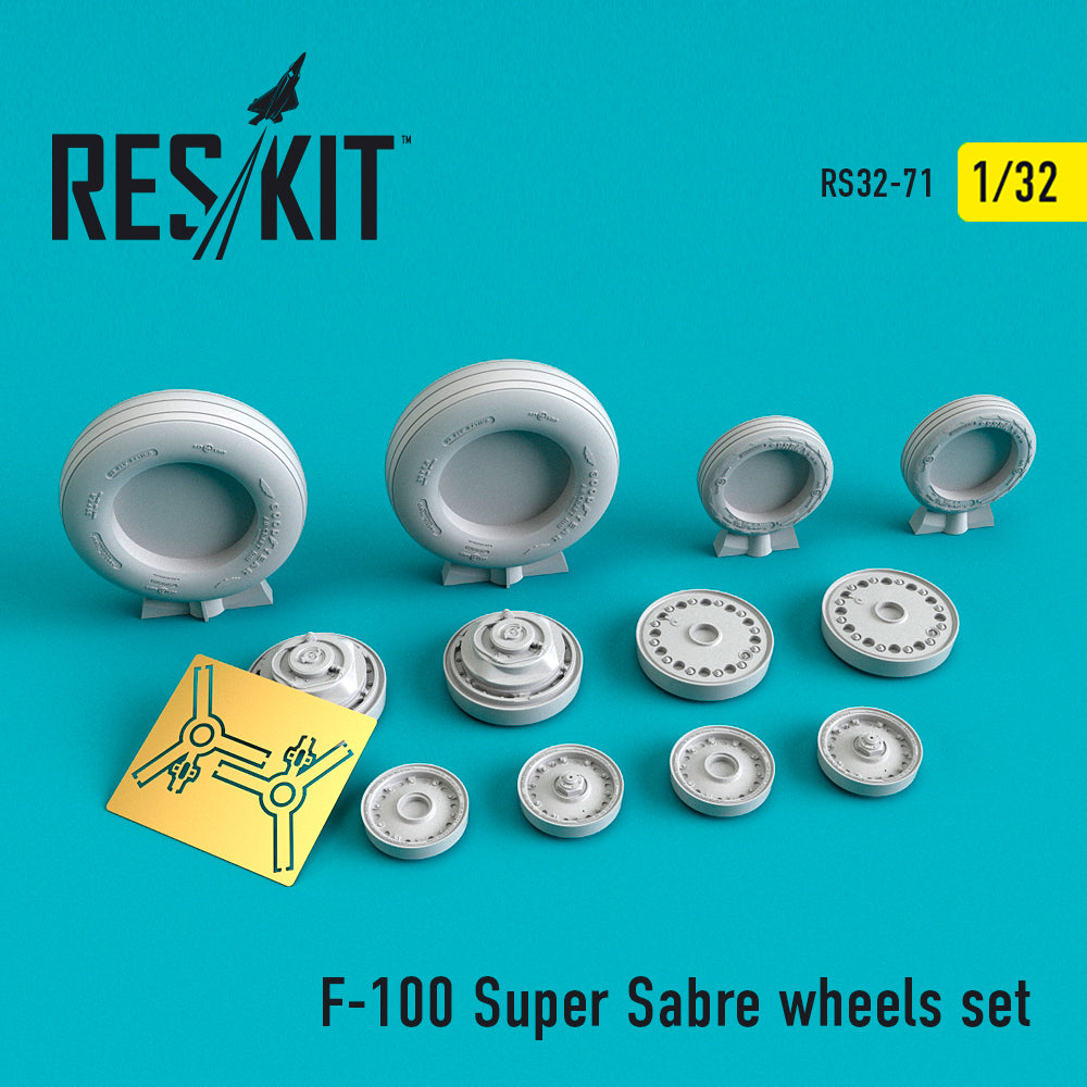 ResKit RS32-0071 1:32 North-American F-100 'Super Sabre' wheels set
