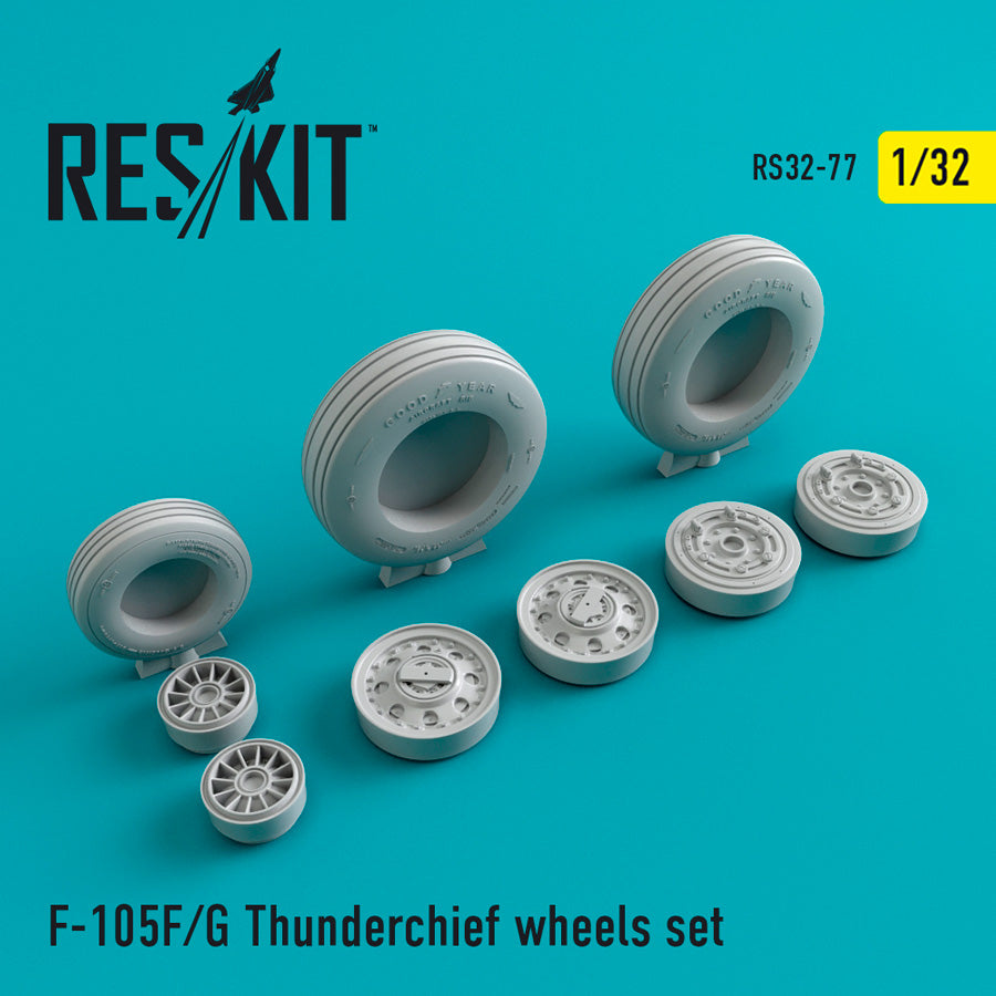 ResKit RS32-0077 1:32 Republic F-105D/F-105F/F-105G Thunderchief wheels set