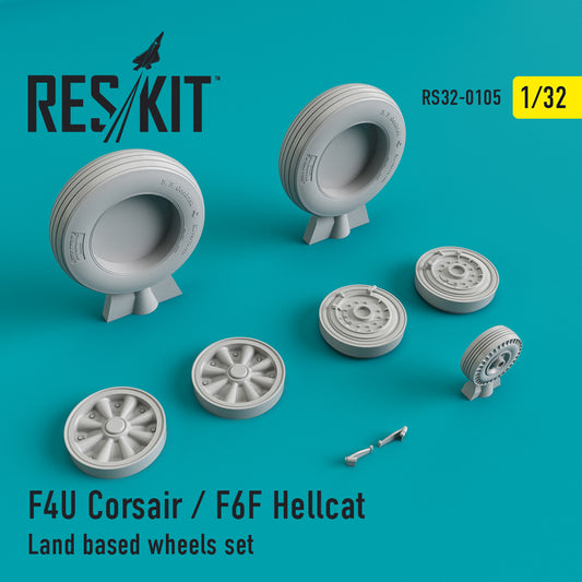 ResKit RS32-0105 1:32 F4U-1 Corsair / F6F Hellcat Land Wheels