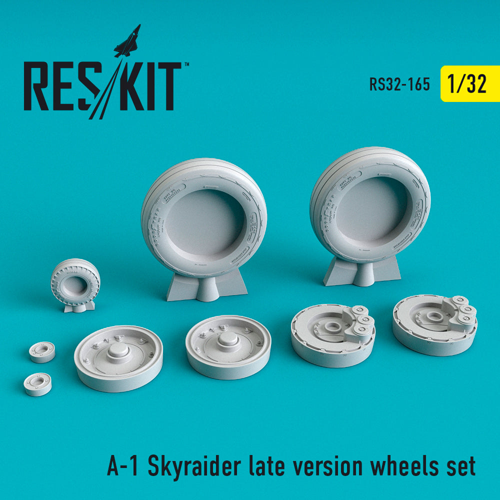 ResKit RS32-0165 1:32 Douglas A-1 Skyraider late version wheels set