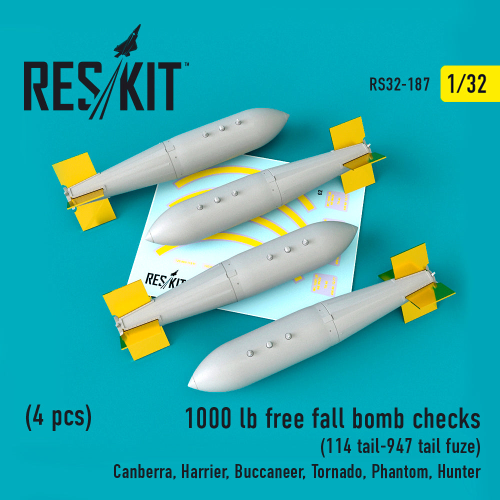 ResKit RS32-0187 1:32 1000 lb free fall bomb checks