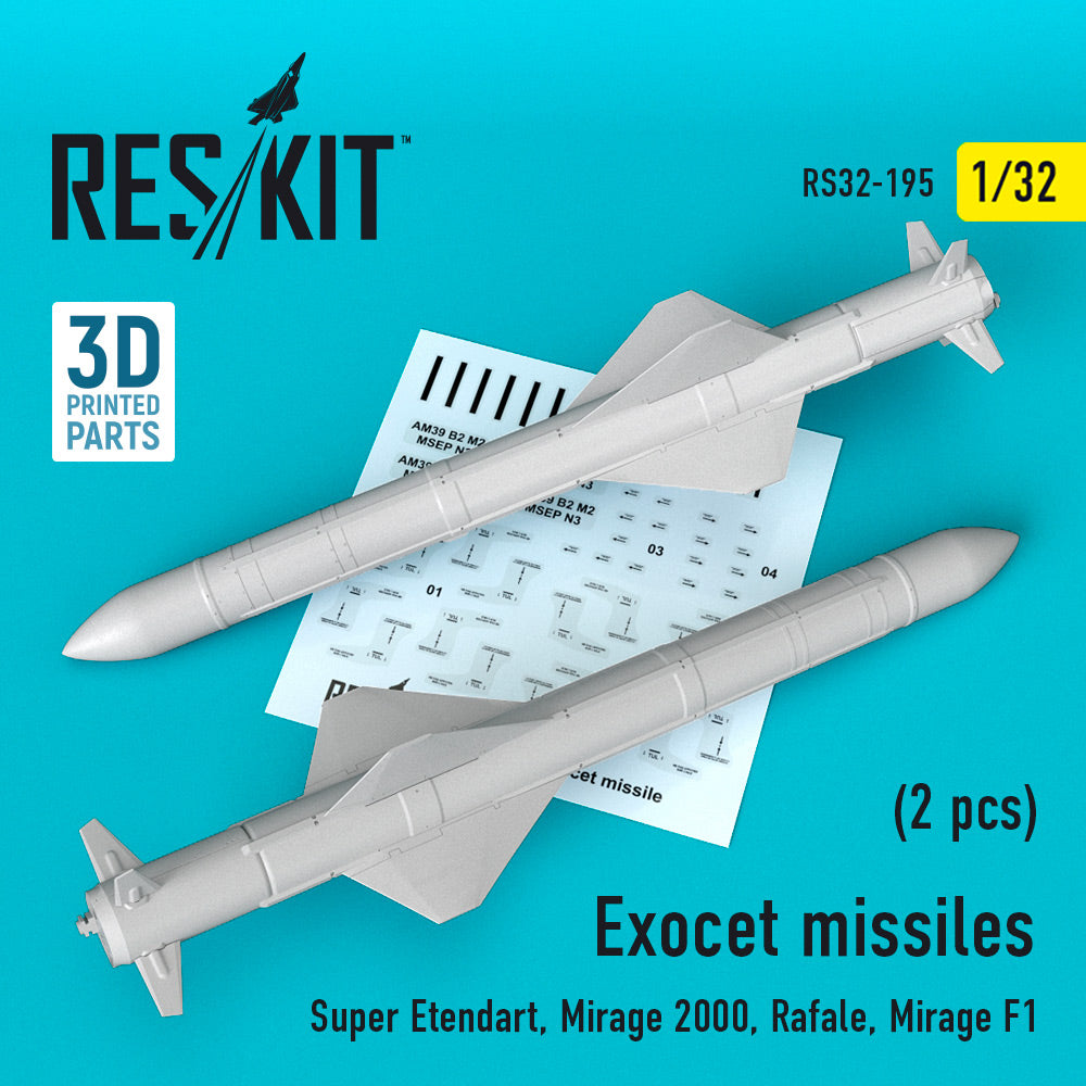 ResKit RS32-0195 1:32 Exocet missiles