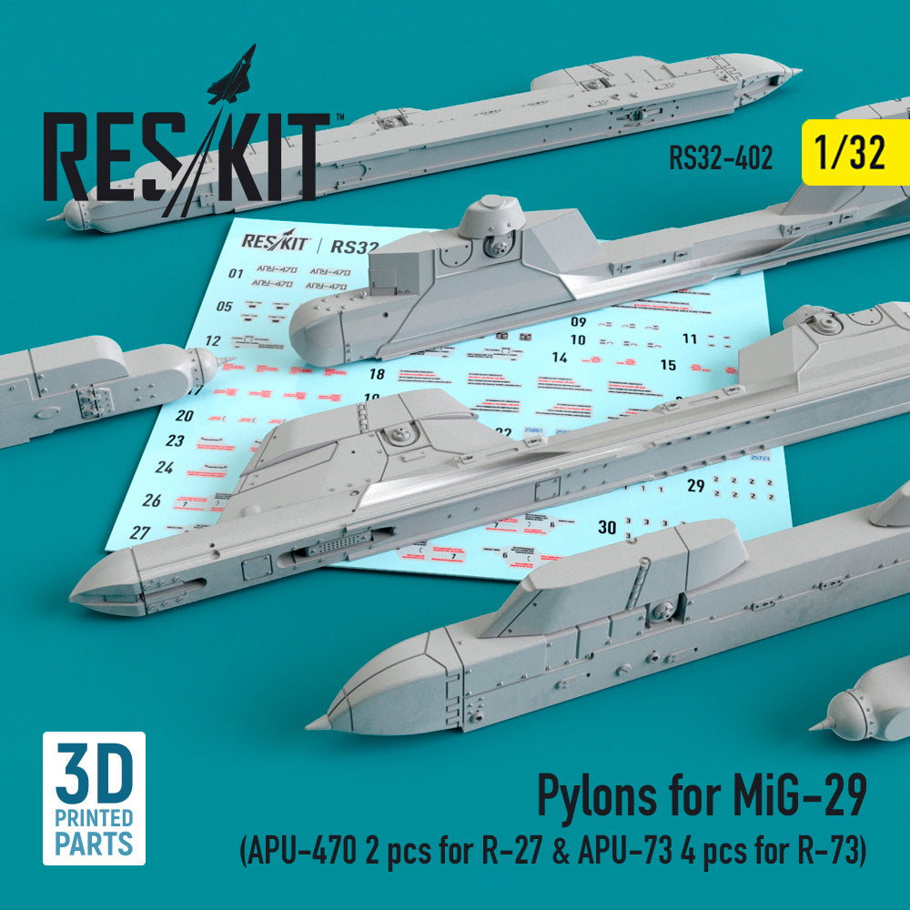 ResKit RS32-0402 1:32 Pylons for Mikoyan MiG-29
