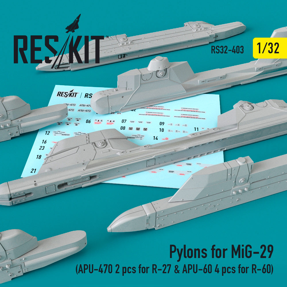 ResKit RS32-0403 1:32 Pylons for Mikoyan MiG-29