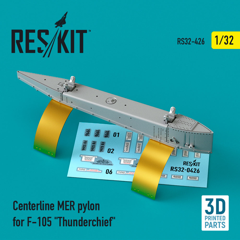ResKit RS32-0426 1:32 Centerline MER pylon for Republic F-105D/F-105G