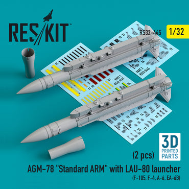 ResKit RS32-0445 1:32 AGM-78 Standard ARM with LAU-80 launcher