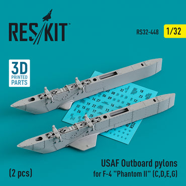 ResKit RS32-0448 1:32 USAF Outboard pylons for McDonnell F-4 Phantom II