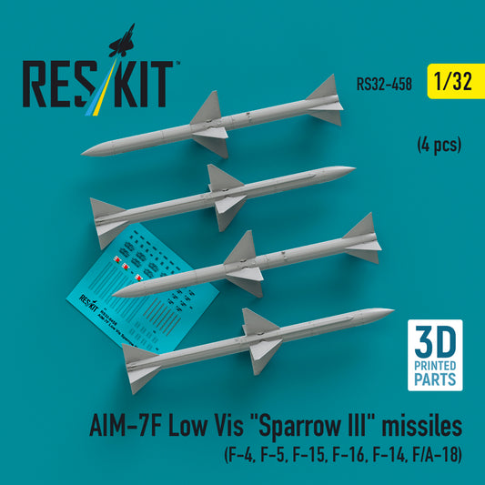 ResKit RS32-0458 1:32 AIM-7F Low Vis Sparrow III missiles