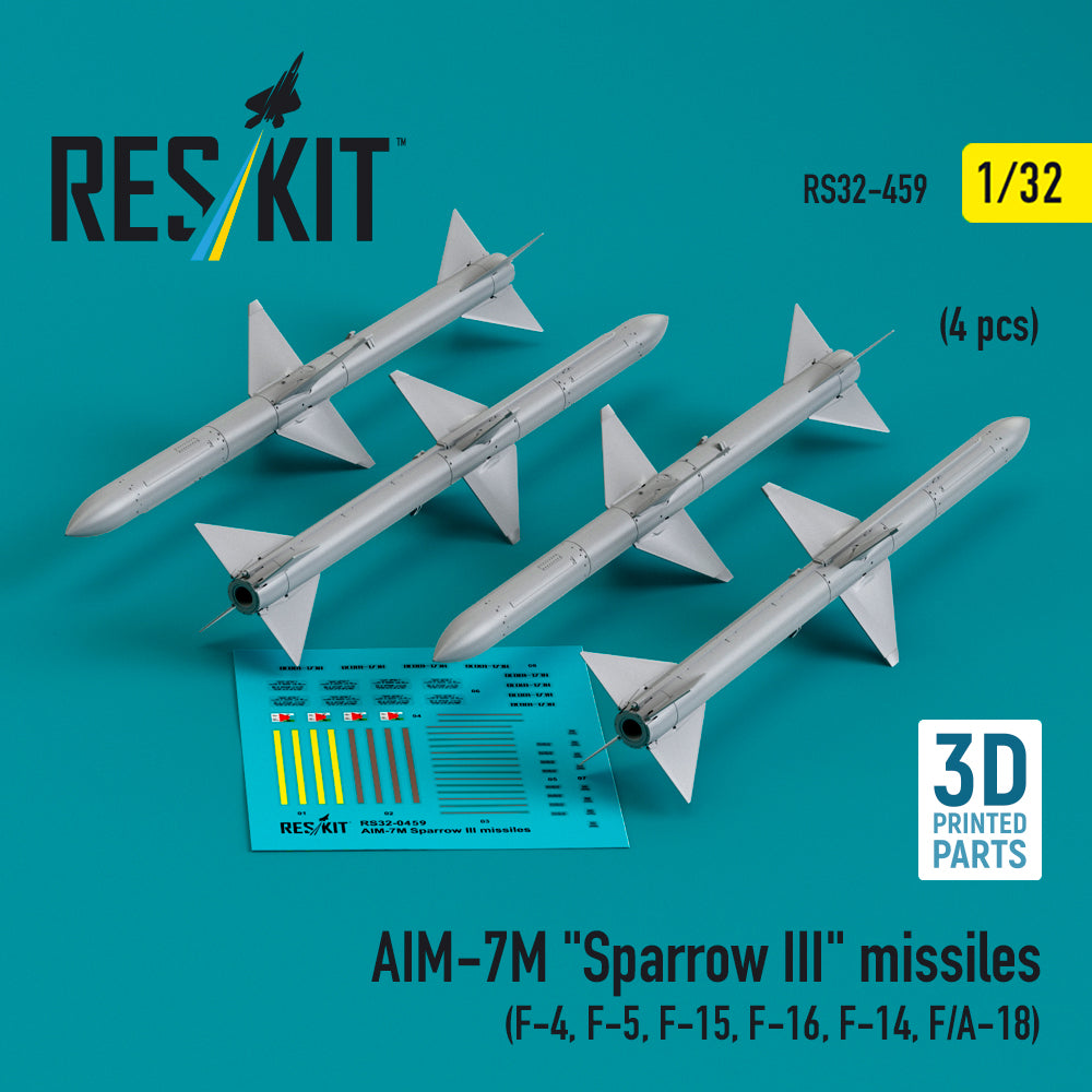 ResKit RS32-0459 1:32 AIM-7M Sparrow III missiles