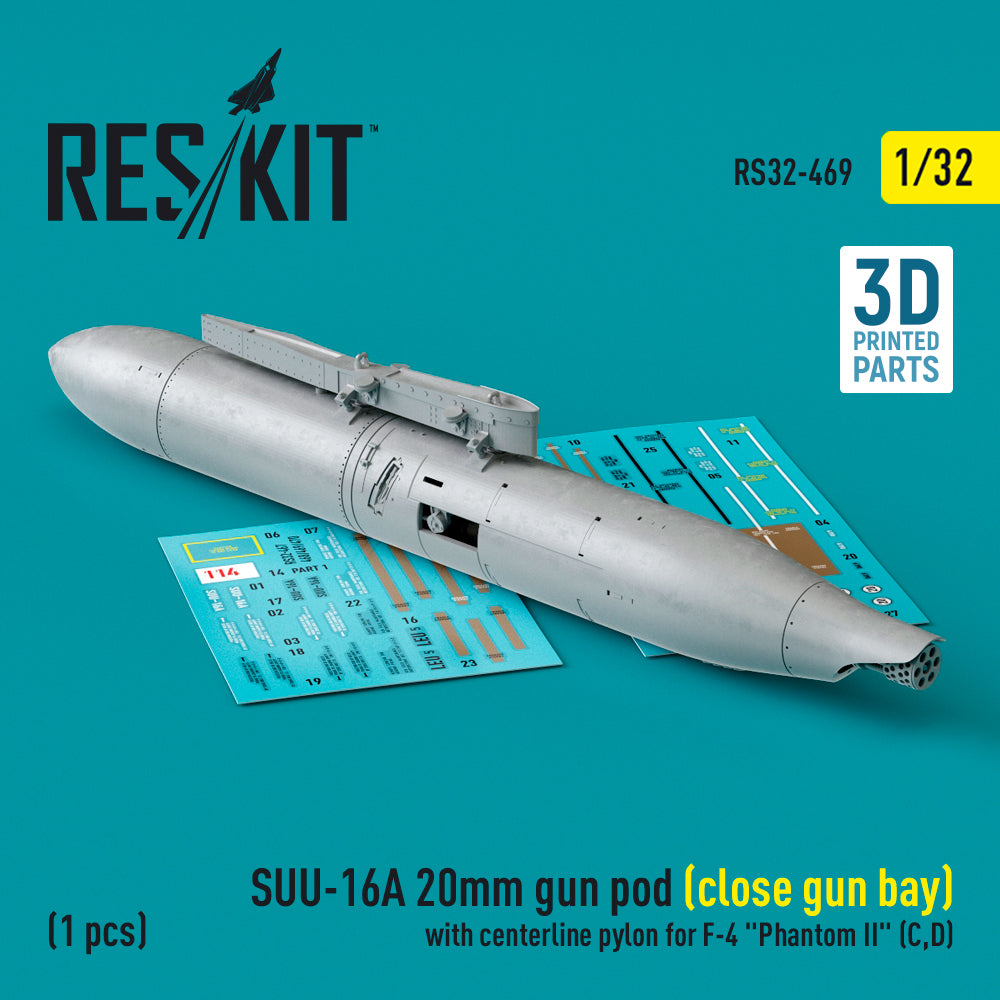 ResKit RS32-0469 1:32 SUU-16A 20mm gun pod