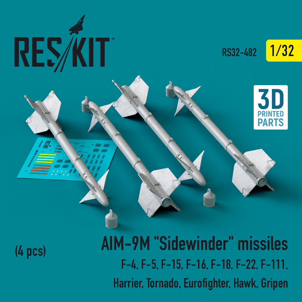 ResKit RS32-0482 1:32 AIM-9M Sidewinder missiles