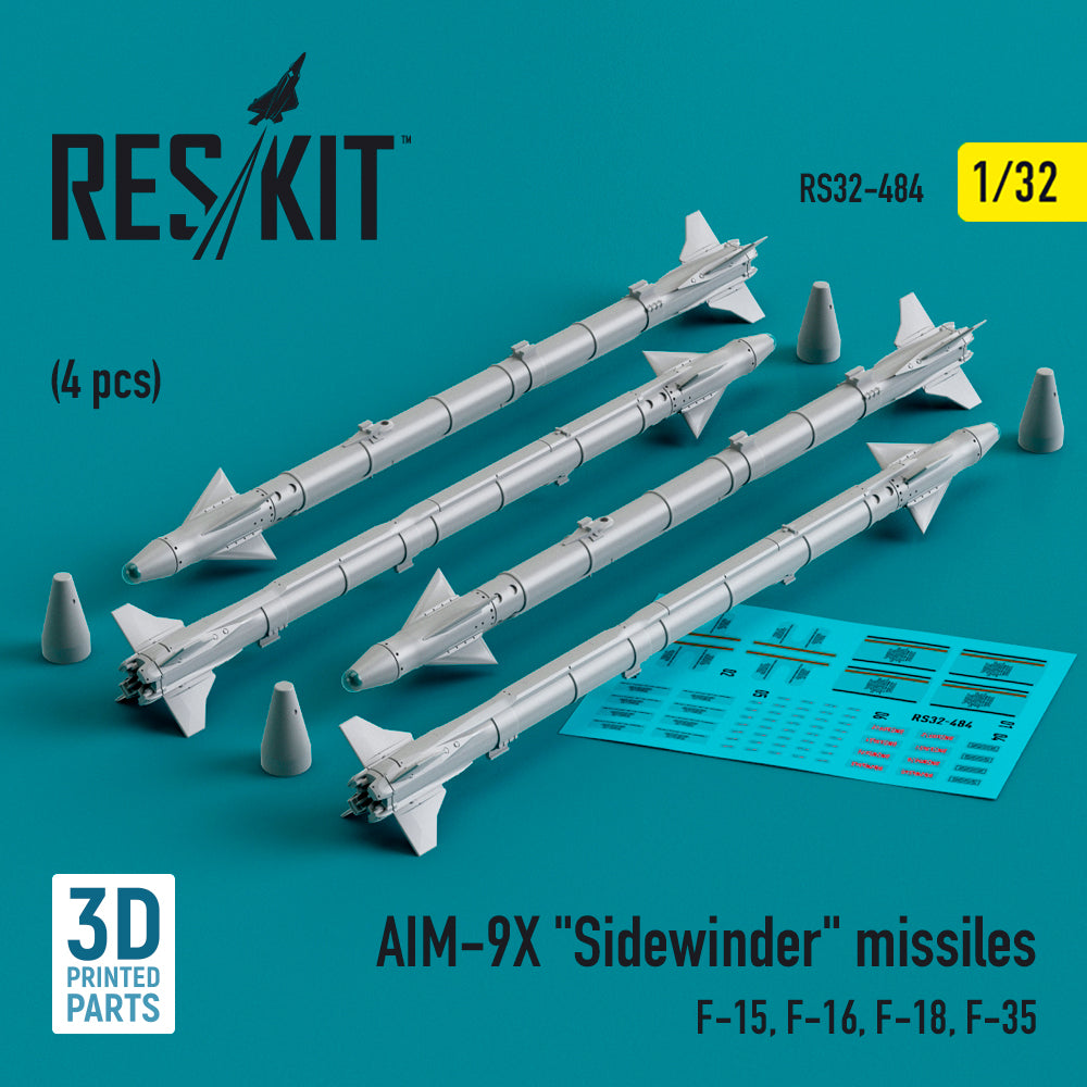ResKit RS32-0484 1:32 AIM-9X Sidewinder missiles