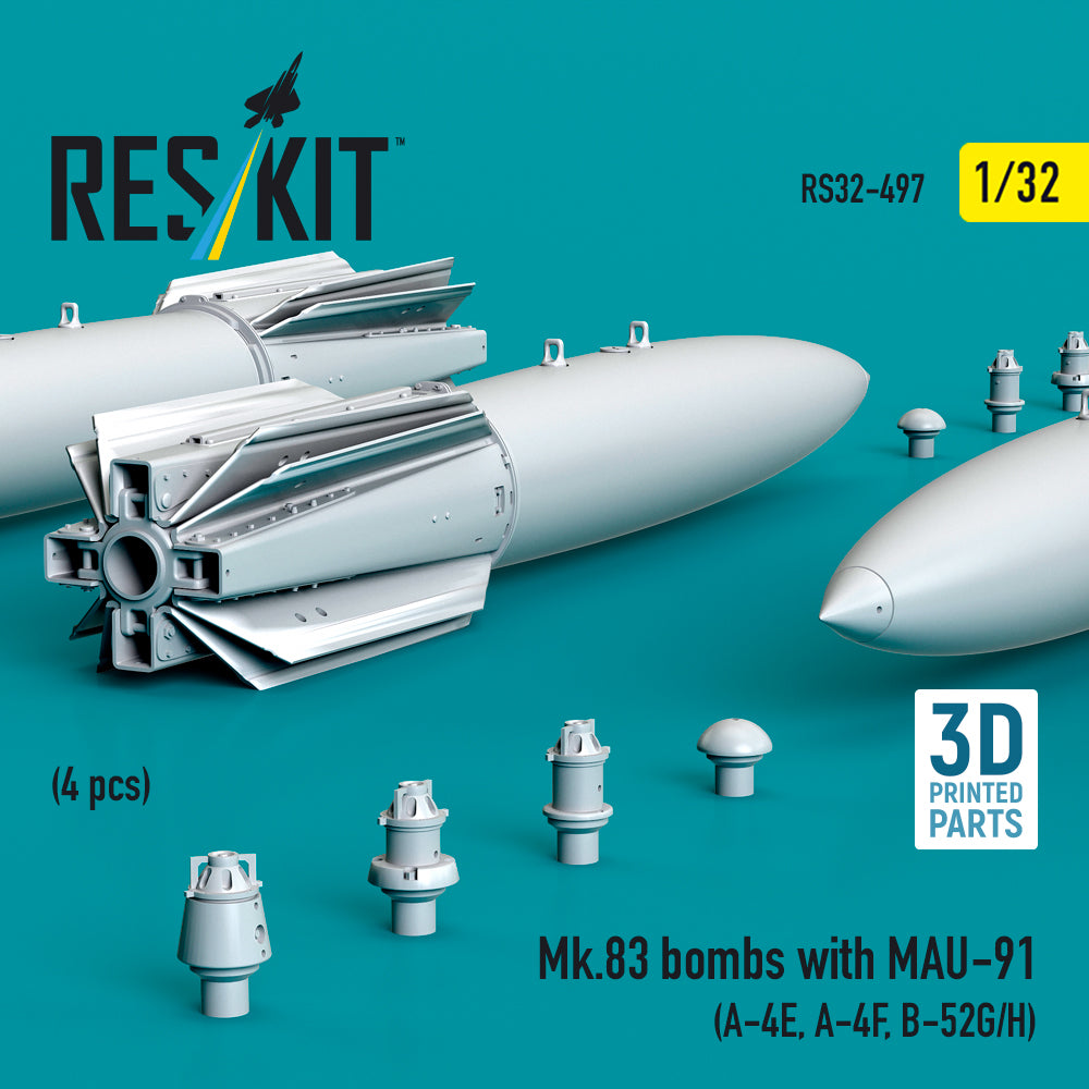ResKit RS32-0497 1:32 Mk.83 bombs with MAU-91