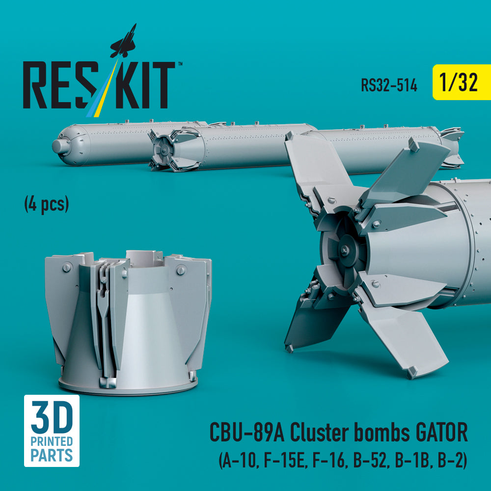 ResKit RS32-0514 1:32 CBU-89A cluster bombs GATOR