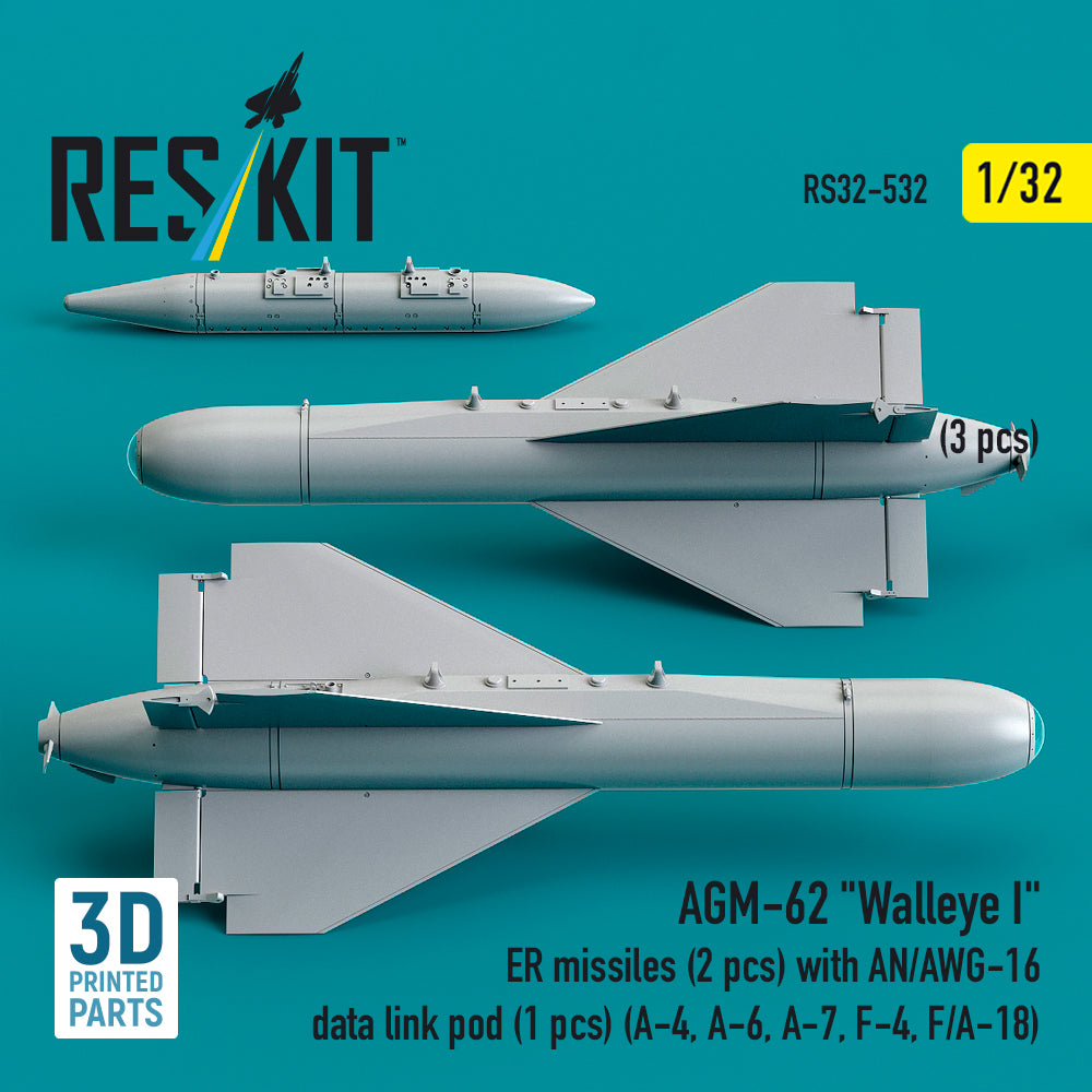 ResKit RS32-0532 1:32 AGM-62 "Walleye I" ER missiles