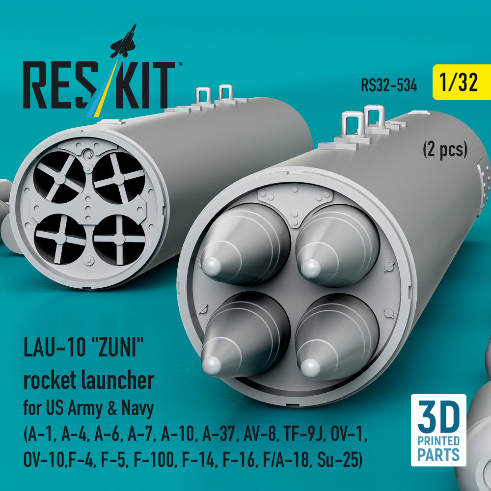 ResKit RS32-0534 1:32 LAU-10 "ZUNI" rocket launcher for US Army & Navy