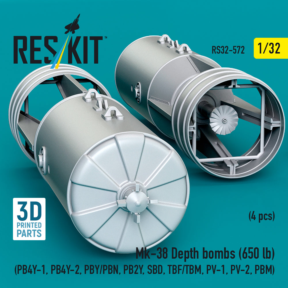 ResKit RS32-0572 1:32 Mk-38 Depth bombs