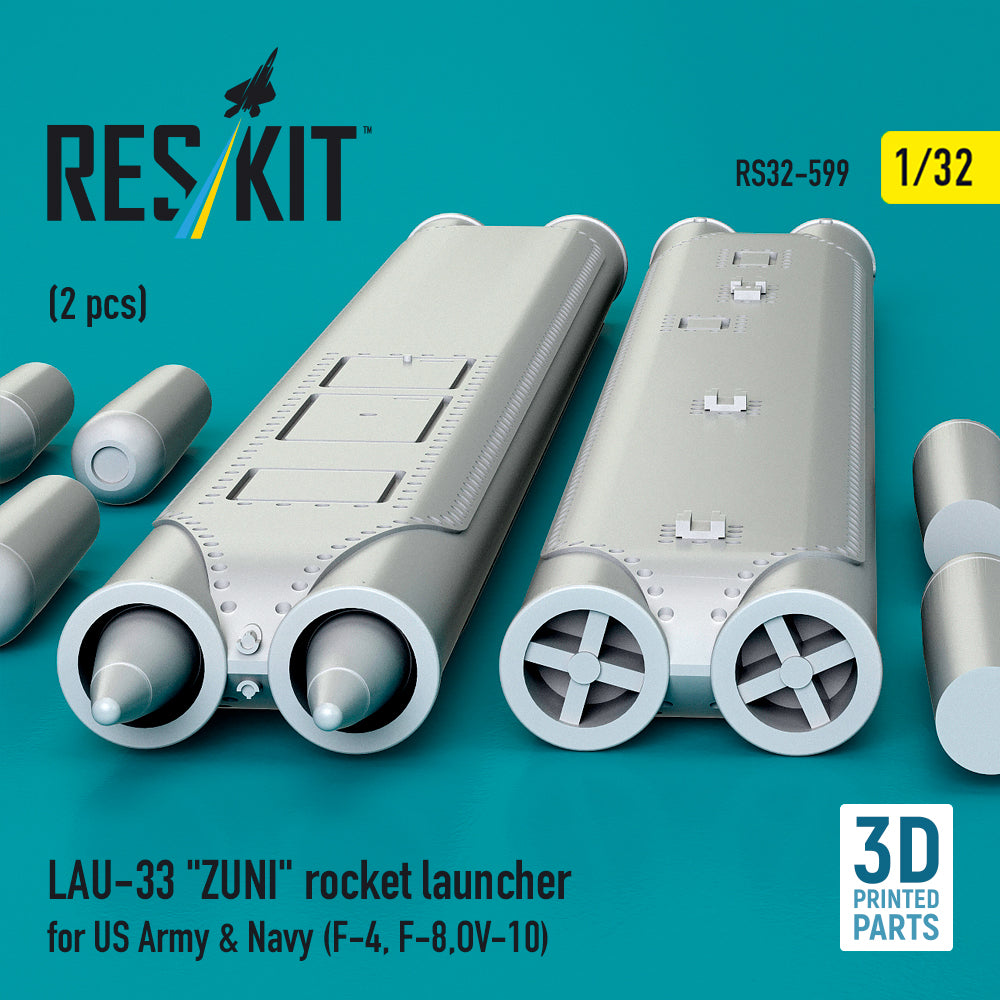 ResKit RS32-0599 1:32 LAU-33 "ZUNI" rocket launcher for US Army & Navy