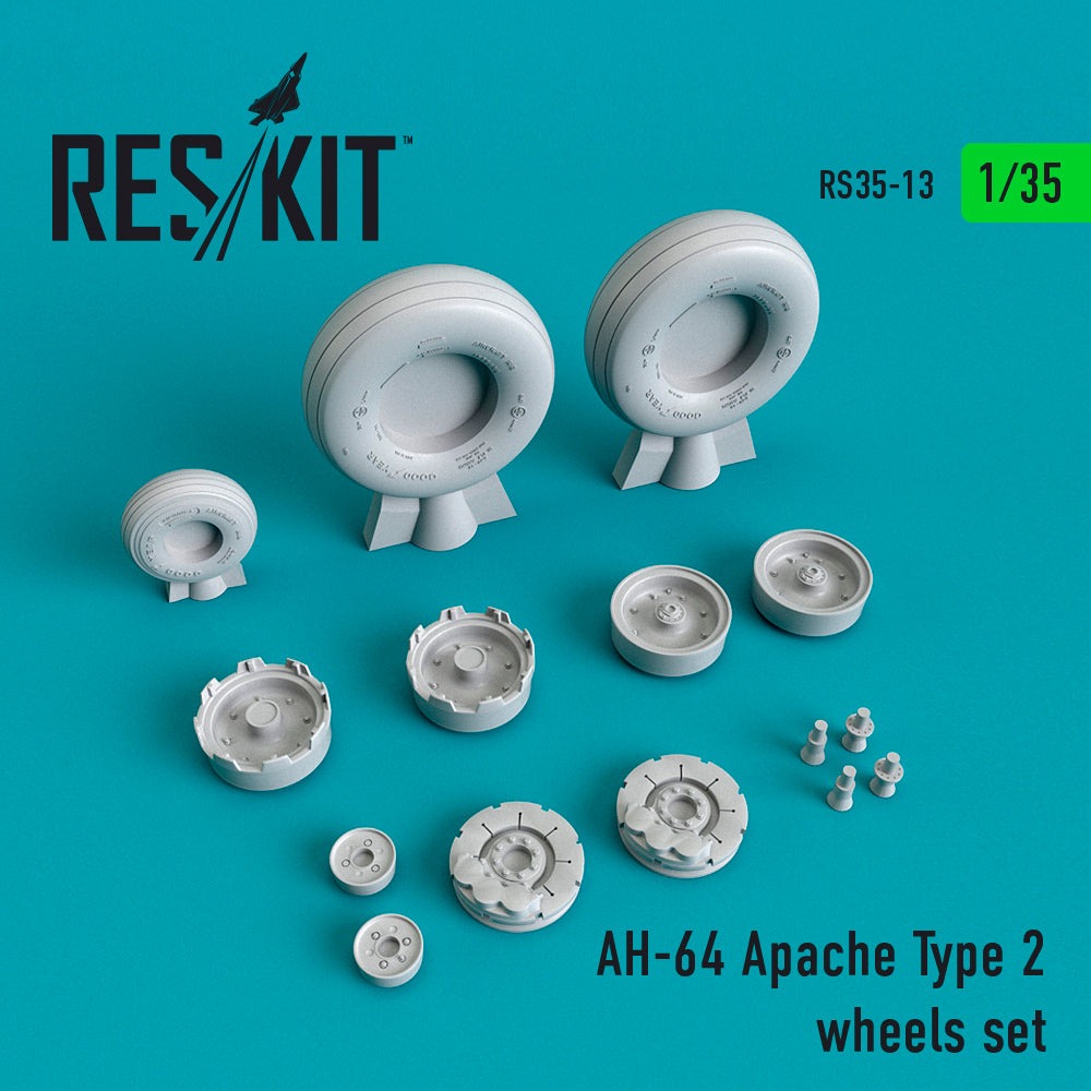 ResKit RS35-0013 1:35 Bell/Boeing AH-64 Apache Type 2 wheels set