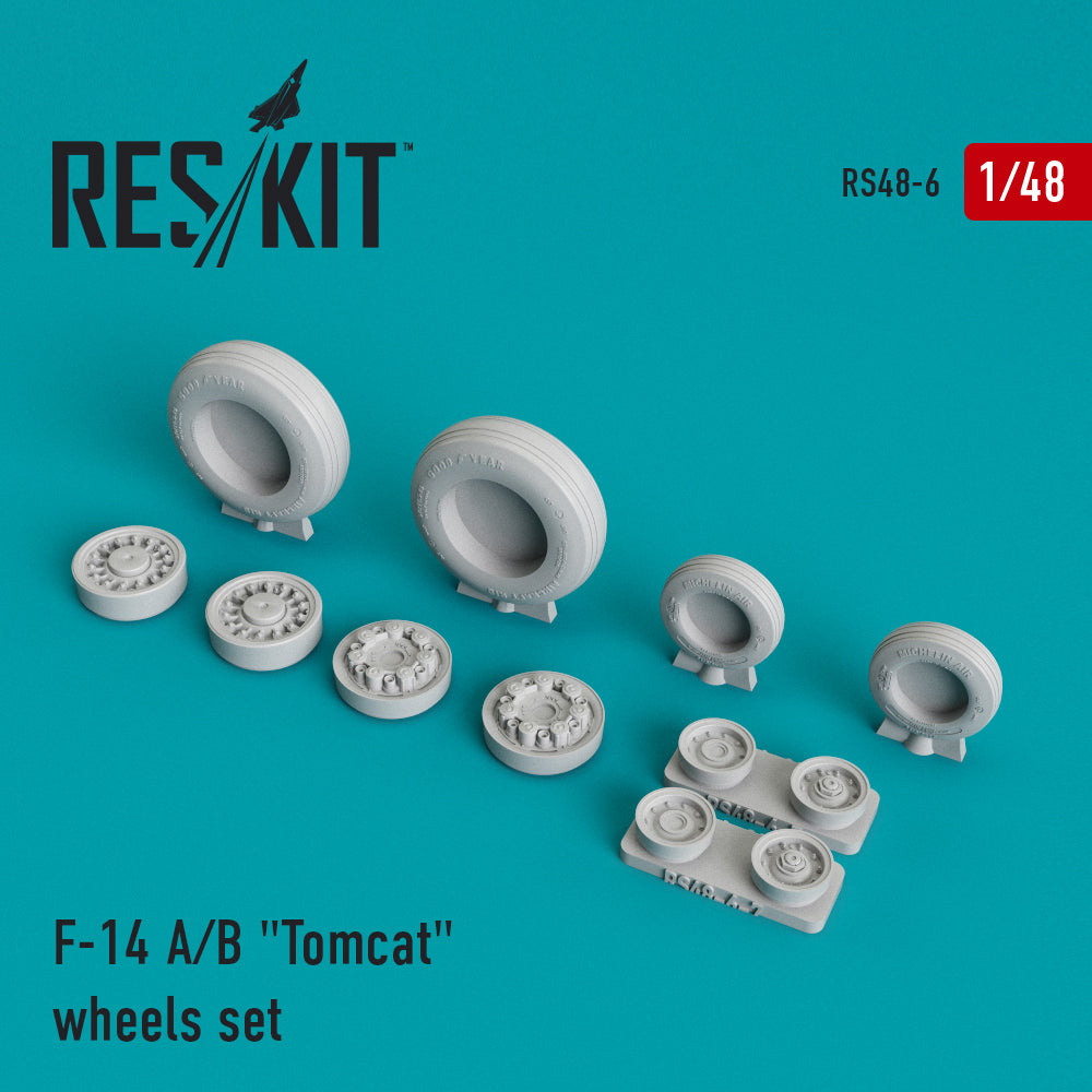 ResKit RS48-0006 1:48 Grumman F-14A/F-14B Tomcat wheels set