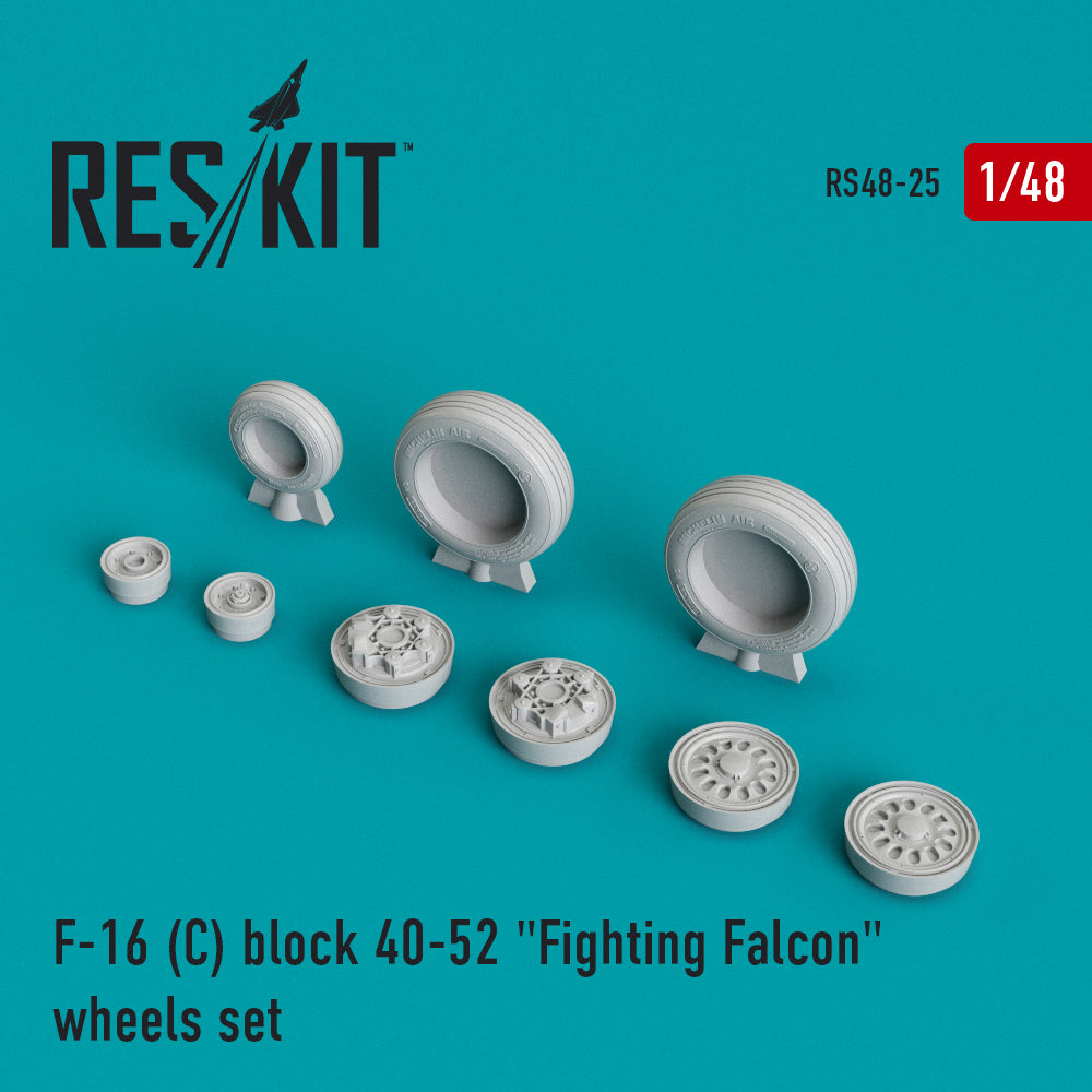 ResKit RS48-0025 1:48 F-16C block 40-52 Fighting Falcon wheels set