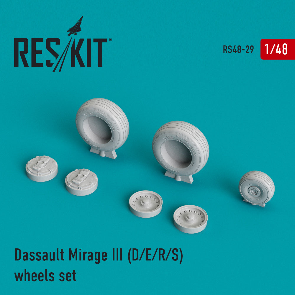 ResKit RS48-0029 1:48 Dassault_Mirage IIID/IIIE/IIIR/IIIS) wheels set