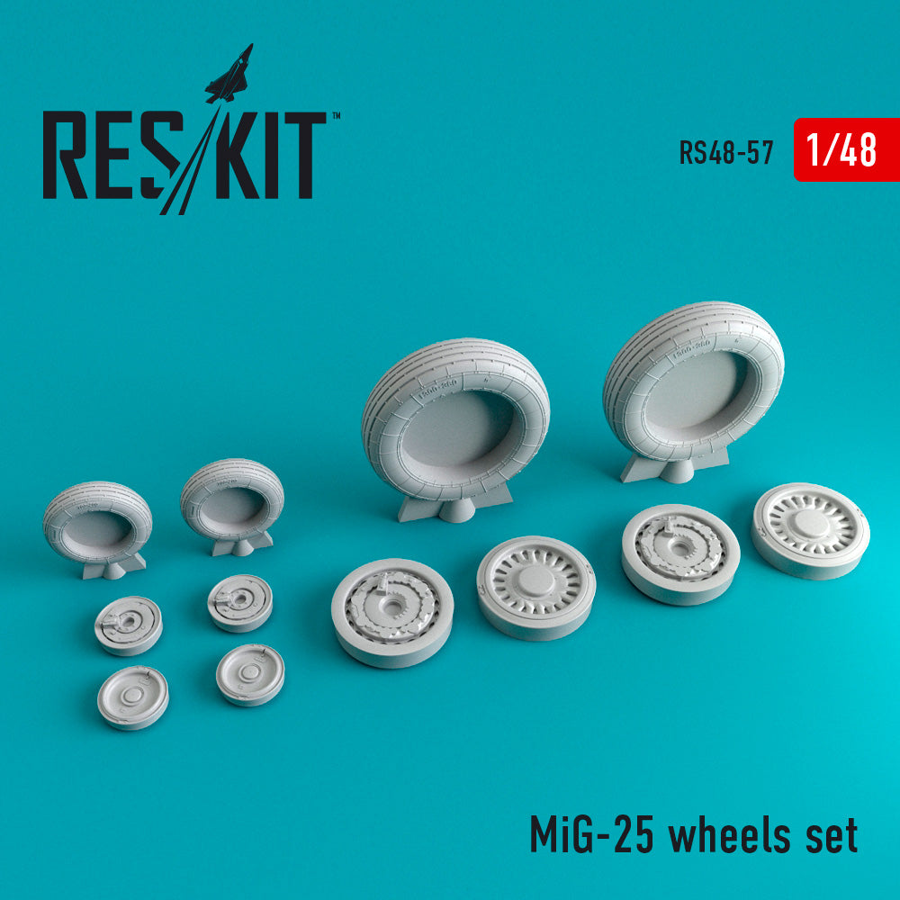 ResKit RS48-0057 1:48 Mikoyan MiG-25RBT/MiG-25PD/PDS Foxbot wheels set