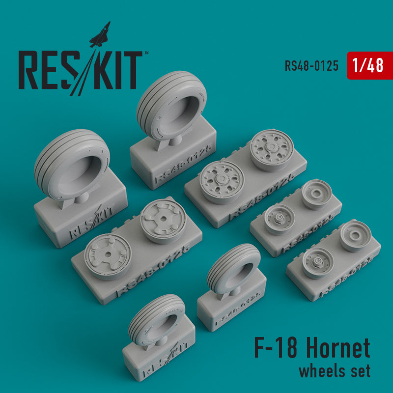 ResKit RS48-0125 1:48 McDonnell-Douglas F/A-18 Hornet wheels set