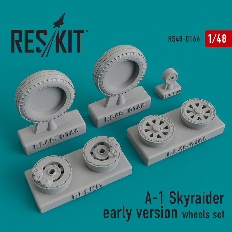 ResKit RS48-0166 1:48 Douglas A-1 Skyraider early version wheels set