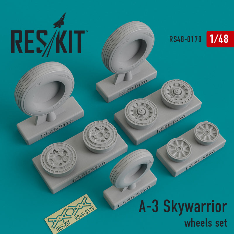 ResKit RS48-0170 1:48 Douglas A-3 Skywarrior wheels set